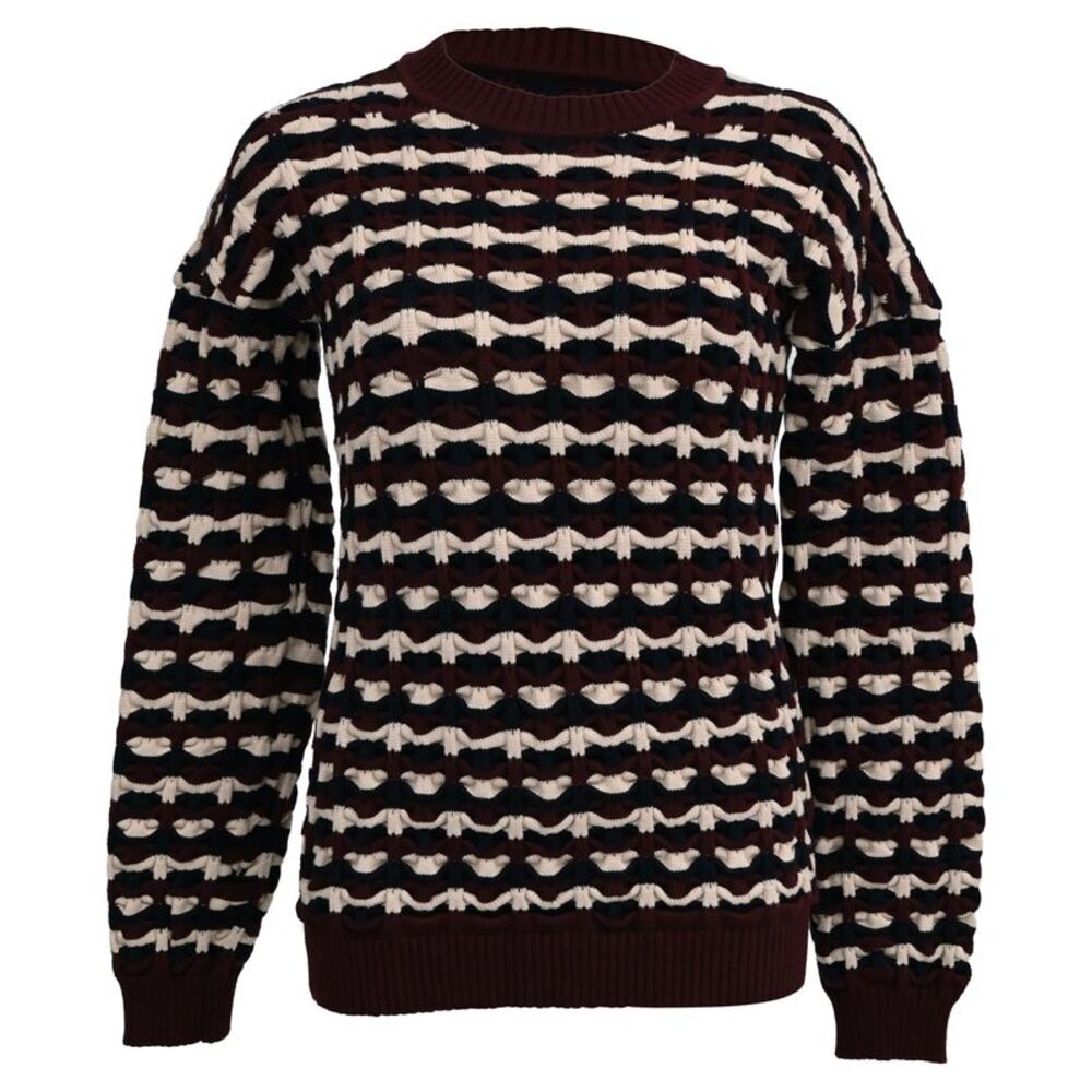 Victoria Victoria Beckham Geometric Oversized Sweater in Multicolor Viscose